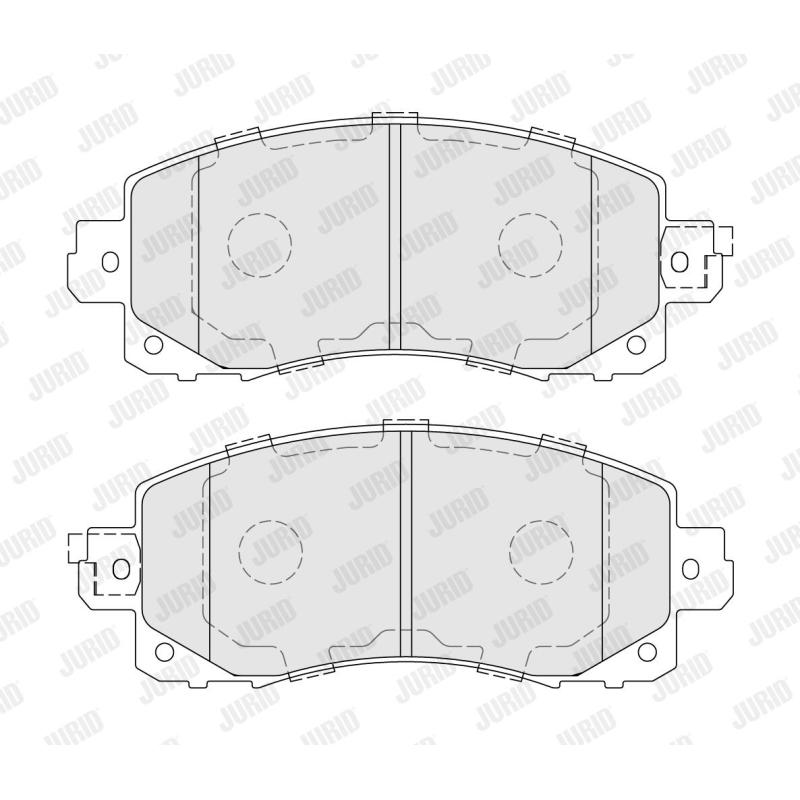 Jeu de 4 plaquettes de frein avant JURID 574044J - Visuel 1