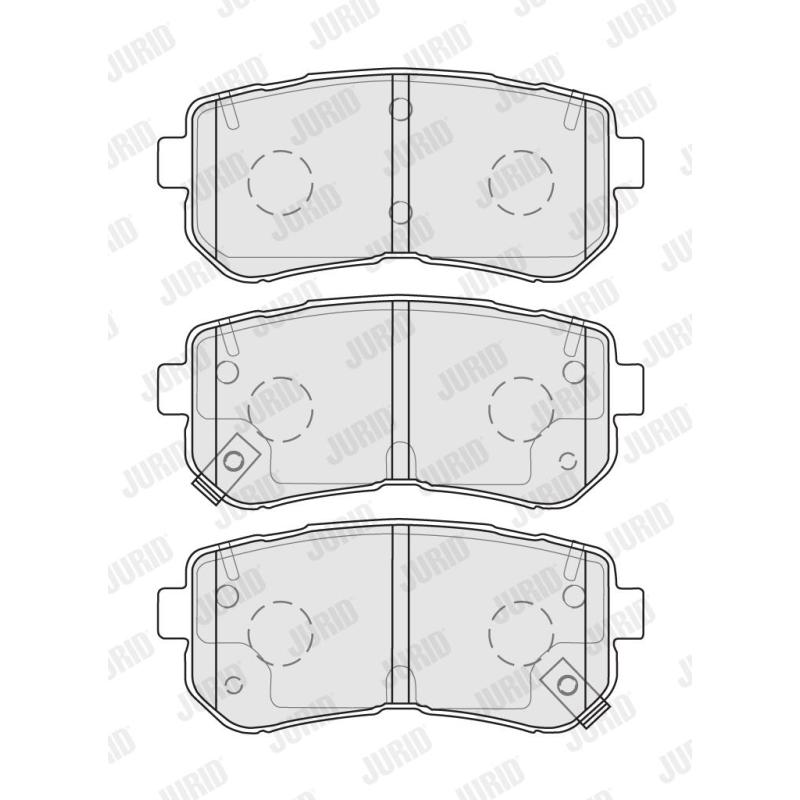 Jeu de 4 plaquettes de frein arrière JURID 574047J - Visuel 1