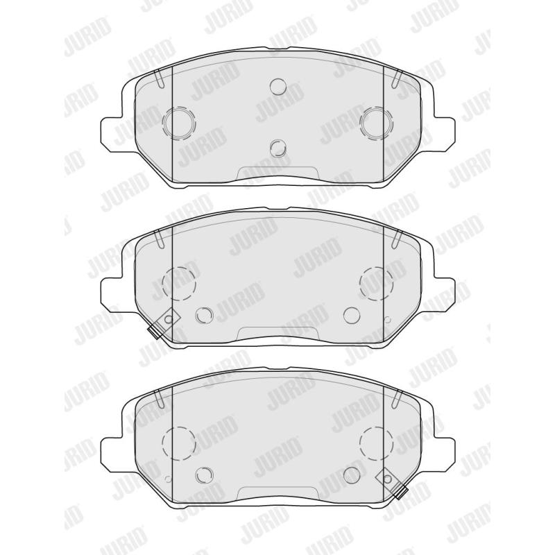 Jeu de 4 plaquettes de frein avant JURID 574057J - Visuel 1