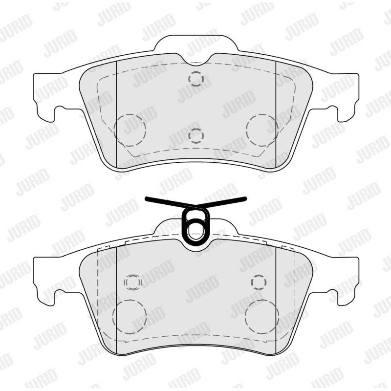 Jeu de 4 plaquettes de frein arrière JURID 574130J - Visuel 1