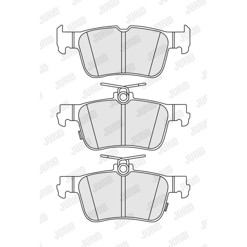 Jeu de 4 plaquettes de frein arrière JURID 574231J - Visuel 2