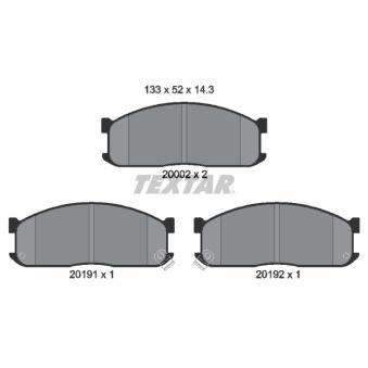 Jeu de 4 plaquettes de frein avant TEXTAR OEM SF043328Z