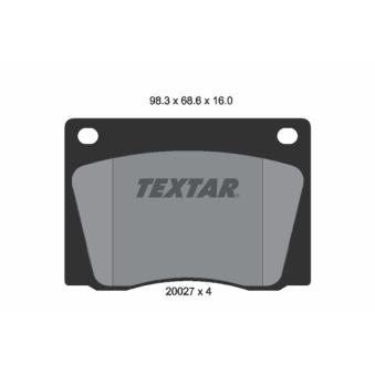 Jeu de 4 plaquettes de frein avant TEXTAR OEM GBP184