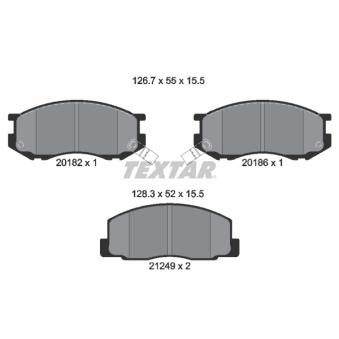 Jeu de 4 plaquettes de frein avant TEXTAR OEM 0449128060