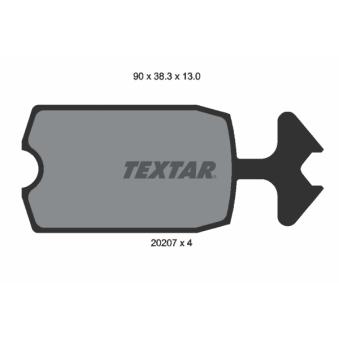 Jeu de 4 plaquettes de frein avant TEXTAR OEM 95653061