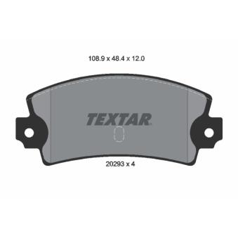 Jeu de 4 plaquettes de frein arrière TEXTAR OEM 82315603