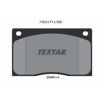 Jeu de 4 plaquettes de frein avant TEXTAR OEM JLM9517