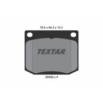 Jeu de 4 plaquettes de frein avant TEXTAR OEM 8994296