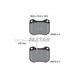 Jeu de 4 plaquettes de frein avant TEXTAR OEM 424584