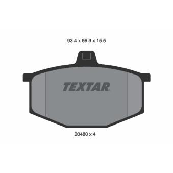 Jeu de 4 plaquettes de frein avant TEXTAR OEM 7701202893