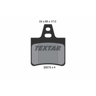 Jeu de 4 plaquettes de frein arrière TEXTAR OEM 95650872