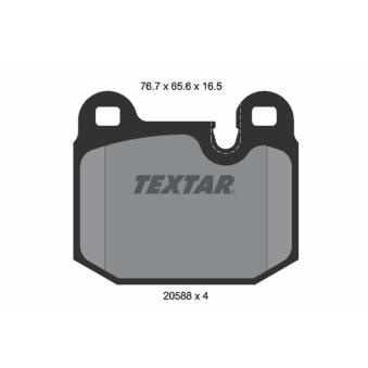 Jeu de 4 plaquettes de frein avant TEXTAR OEM 34111150527