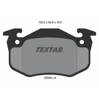 Jeu de 4 plaquettes de frein avant TEXTAR OEM 7701203213