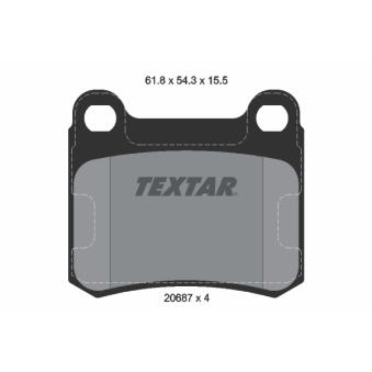 Jeu de 4 plaquettes de frein arrière TEXTAR OEM A0004209820