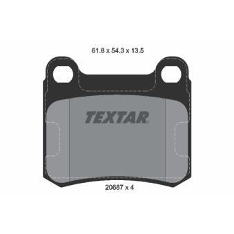 Jeu de 4 plaquettes de frein arrière TEXTAR OEM A0004200120