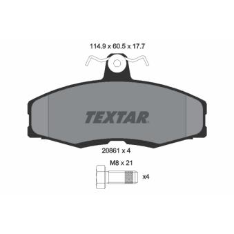 Jeu de 4 plaquettes de frein avant TEXTAR OEM 115430281