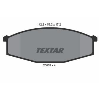 Jeu de 4 plaquettes de frein avant TEXTAR OEM 41060C7194