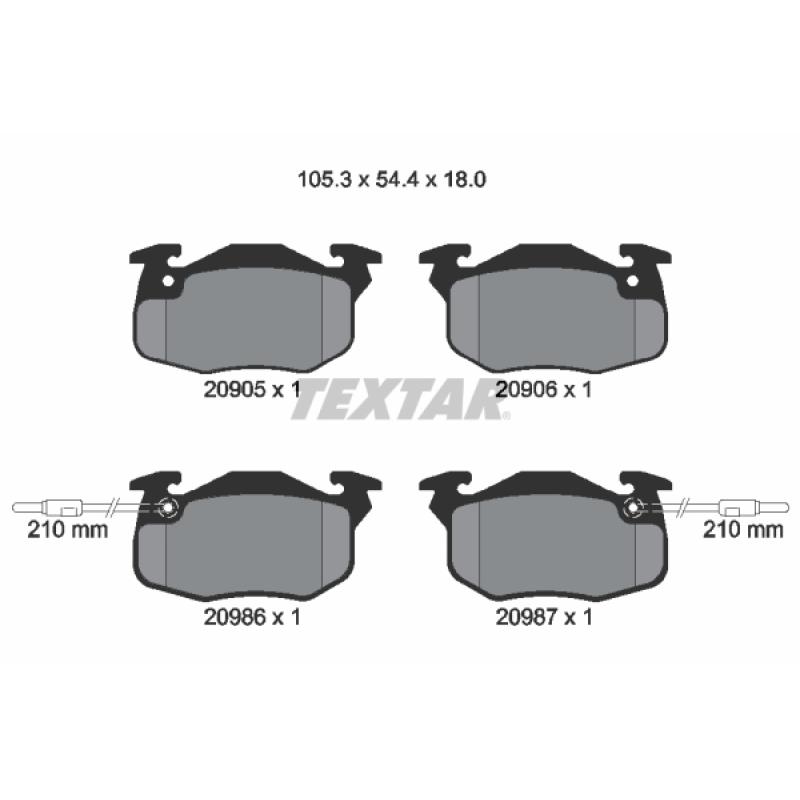 Kit de disques et plaquettes avant TEXTAR 2090506-0298-00 - Visuel 1