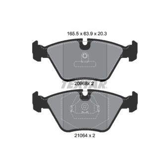 Jeu de 4 plaquettes de frein avant TEXTAR OEM 1160458