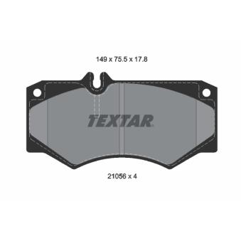 Jeu de 4 plaquettes de frein avant TEXTAR OEM 0084204020