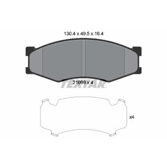 Jeu de 4 plaquettes de frein avant TEXTAR OEM DA06M31E86