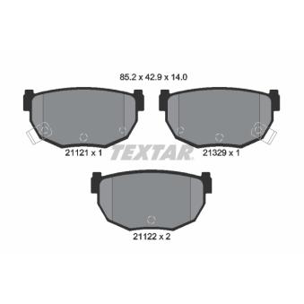 Jeu de 4 plaquettes de frein arrière TEXTAR OEM 4406001P90