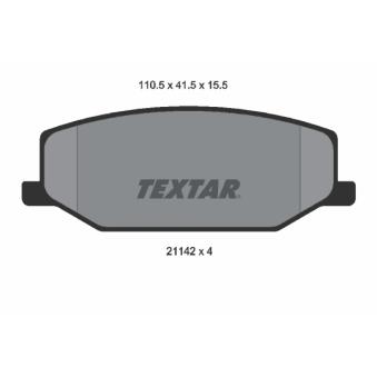 Jeu de 4 plaquettes de frein avant TEXTAR OEM 5511080000
