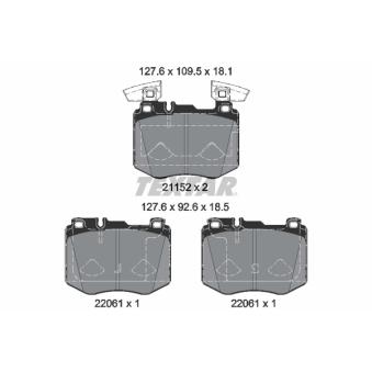 Jeu de 4 plaquettes de frein avant TEXTAR OEM 0004207402