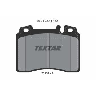 Jeu de 4 plaquettes de frein avant TEXTAR OEM A002420152005