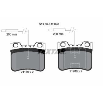 Jeu de 4 plaquettes de frein avant TEXTAR OEM 95569340