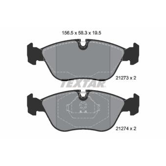Jeu de 4 plaquettes de frein avant TEXTAR OEM 9485593
