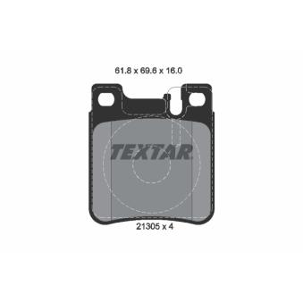 Jeu de 4 plaquettes de frein arrière TEXTAR OEM 0024200520