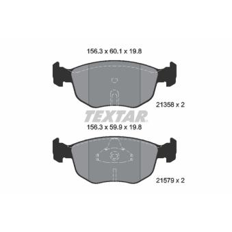 Jeu de 4 plaquettes de frein avant TEXTAR OEM 7204067