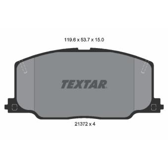 Jeu de 4 plaquettes de frein avant TEXTAR OEM 0446520170