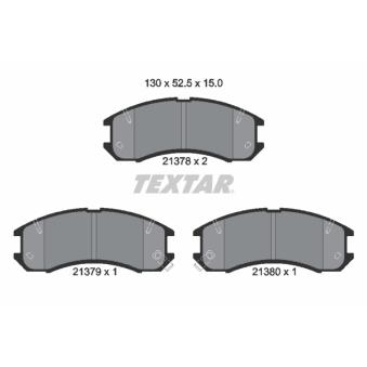 Jeu de 4 plaquettes de frein avant TEXTAR OEM E92Z2001B