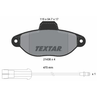 Jeu de 4 plaquettes de frein avant TEXTAR OEM 9S512K021BA Jeu de 4 plaquettes de frein avant TEXTAR OEM 9S512K021BA