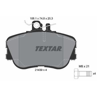 Jeu de 4 plaquettes de frein avant TEXTAR OEM A002420212005