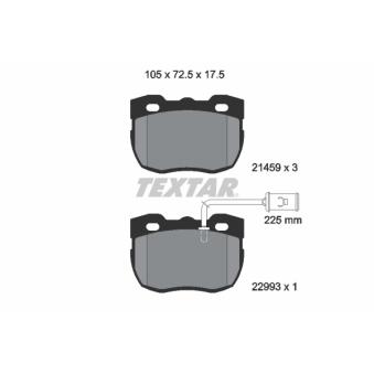 Jeu de 4 plaquettes de frein avant TEXTAR OEM RTC6781