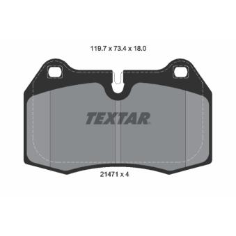 Jeu de 4 plaquettes de frein avant TEXTAR OEM 34112227331