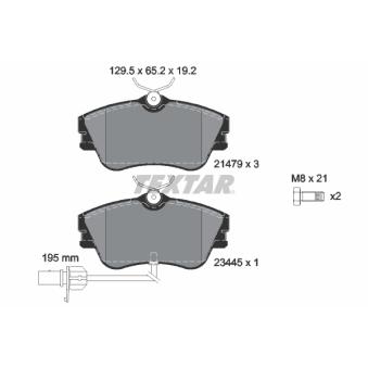 Jeu de 4 plaquettes de frein avant TEXTAR OEM 7D0698151G