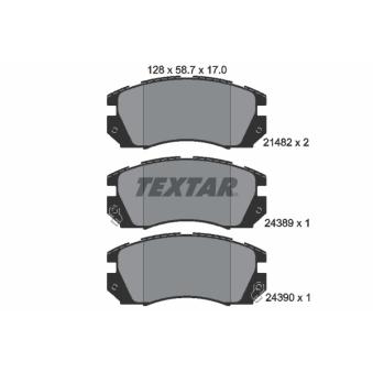 Jeu de 4 plaquettes de frein avant TEXTAR OEM 26296AA180