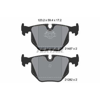 Jeu de 4 plaquettes de frein arrière TEXTAR OEM 6750160 Jeu de 4 plaquettes de frein arrière TEXTAR OEM 6750160