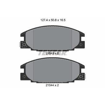 Jeu de 4 plaquettes de frein avant TEXTAR OEM 1605916 Jeu de 4 plaquettes de frein avant TEXTAR OEM 1605916