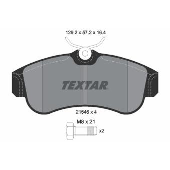 Jeu de 4 plaquettes de frein avant TEXTAR OEM 410602F026