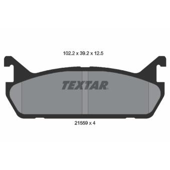 Jeu de 4 plaquettes de frein arrière TEXTAR OEM 5580062G10
