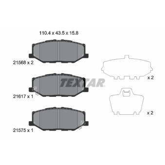 Jeu de 4 plaquettes de frein avant TEXTAR OEM 5581078R00