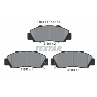 Jeu de 4 plaquettes de frein avant TEXTAR OEM 45022SP0516