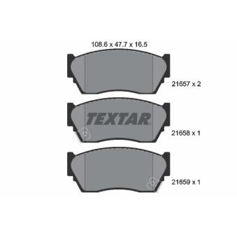 Jeu de 4 plaquettes de frein avant TEXTAR OEM D106050Y93