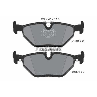 Jeu de 4 plaquettes de frein arrière TEXTAR OEM 2157591