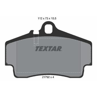 Jeu de 4 plaquettes de frein arrière TEXTAR OEM 99635293000